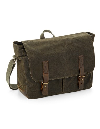 Q-QD653-Heritage Waxed Canvas Messenger